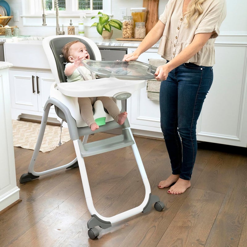 ingenuity Full Course SmartClean 6-in-1 High Chair – SmartClean EVA Foam, 5 Point Safety Harness, 2 Dishwasher Safe Trays – Slate - Image 5